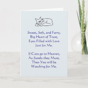 Loss of Pet Cat Sympathy Card