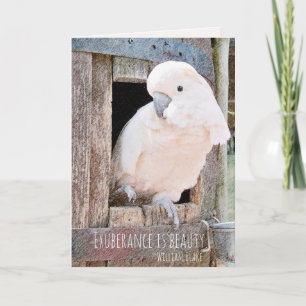 Loss of Pet Cockatoo Blake Quote Custom Sympathy Card