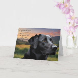 Loss of Pet Dog (Black Lab) Custom Sympathy Card
