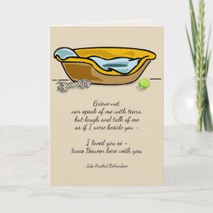 Loss of Pet Dog Richardson Quote Custom Sympathy Card
