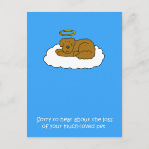 Loss of Pet Dog Sympathy Postcard