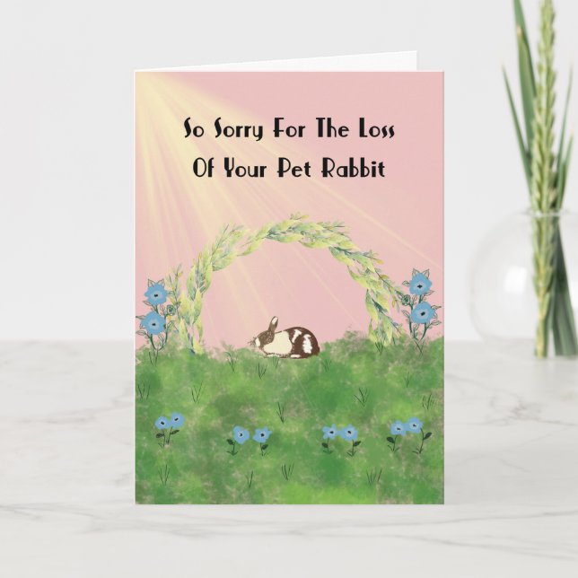 Loss of Pet Rabbit Card (Front)