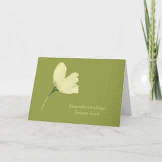 Loss of Pet Sympathy Condolences Floral Greeting Card