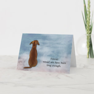 Loss of Red Dachshund Condolence Sympathy Card