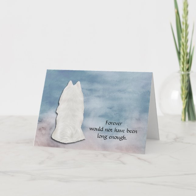 Loss of Samoyed Dog Sympathy Card  (Front)