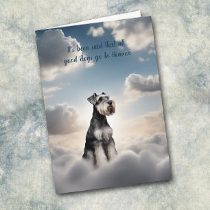 Loss of Schnauzer Terrier Dog Heaven Sympathy Card