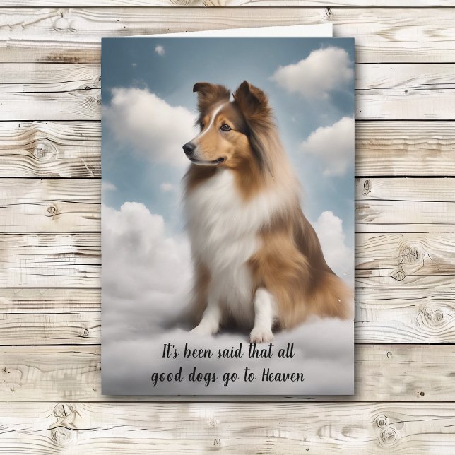 Loss of Shetland Sheepdog Heaven Sympathy Card (Creator Uploaded)