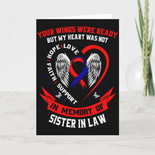Loss Of Sister In Law Chd Awareness Month Heart Di Card