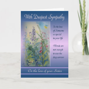 Loss of Sister - With Deepest Sympathy Card