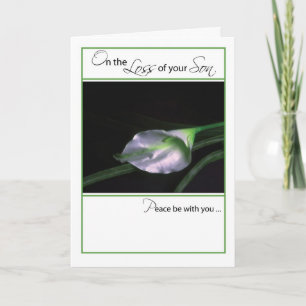 Loss of Son Lily, Religious Sympathy Card