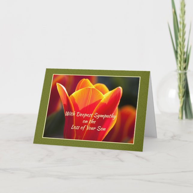 Loss of Son Sympathy, Religious, Light of Christ Card (Front)