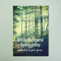 Loss Of Spouse Caring Sympathy Card