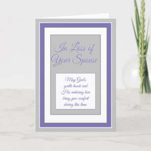 Loss of Spouse Christian Sympathy card