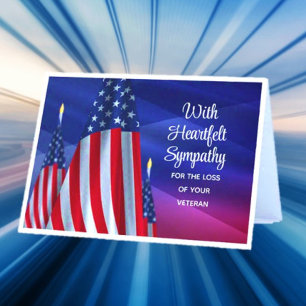 Loss of Veteran Sympathy Folded Card