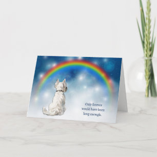 Loss of West Highland White Terrier Night Lights Holiday Card