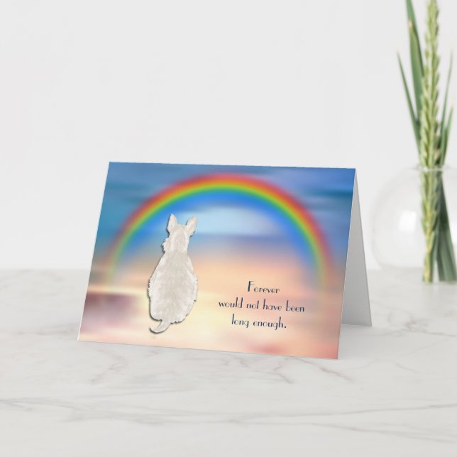 Loss of White Scottie Dog Rainbow Sympathy Card (Front)