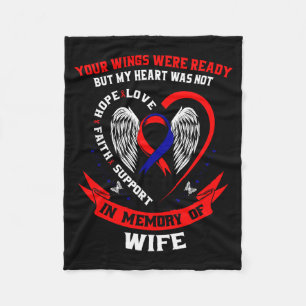 Loss Of Wife Chd Awareness Month Heart Disease Gra Fleece Blanket