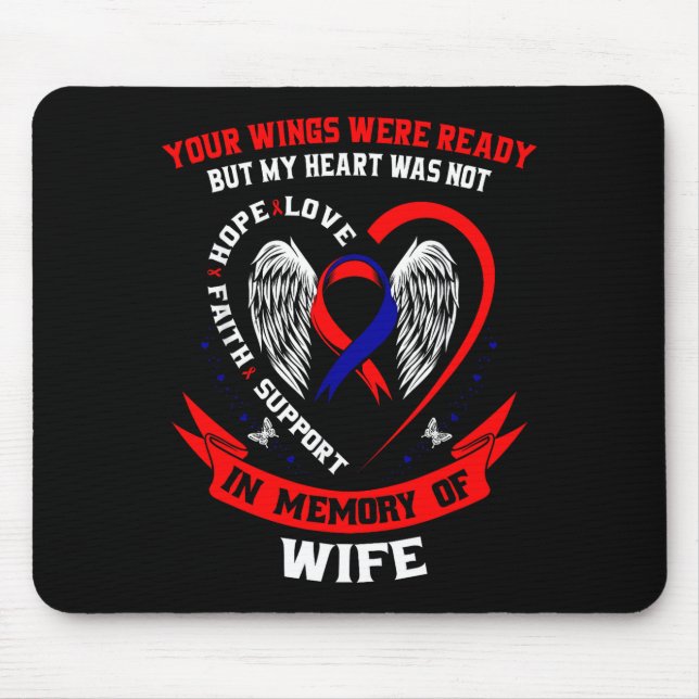 Loss Of Wife Chd Awareness Month Heart Disease Gra Mouse Mat (Front)
