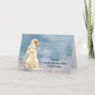 Loss of Yellow Lab Condolence Sympathy Card