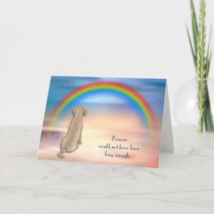 Loss of Yellow Lab Rainbow Sympathy Card