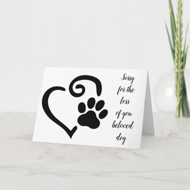 LOSS OF YOUR ***DOG*** MEMORIES TO CHERISH CARD (Front)