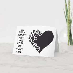 **LOSS OF YOUR DOG** SYMPATHY AND HEALING CARD