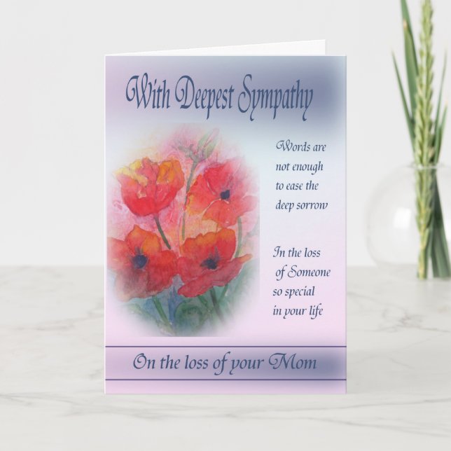 Loss of your Mum - With Deepest Sympathy Card (Front)