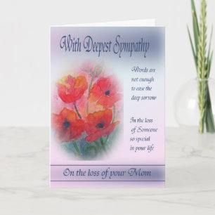 Loss of your Mum - With Deepest Sympathy Card