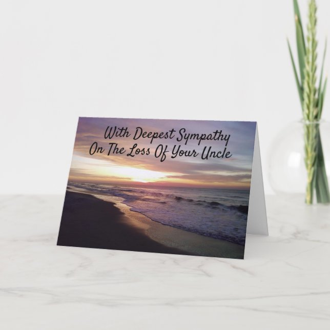 **LOSS OF YOUR UNCLE** SYMPATHY CARD (Front)