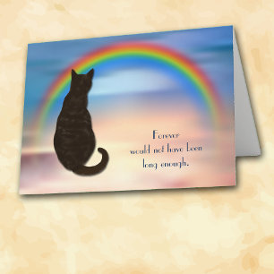 Loss or Black Cat Rainbow Sympathy Card