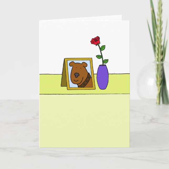 Loss Pet Dog Sympathy for Bereavement Card (Front)