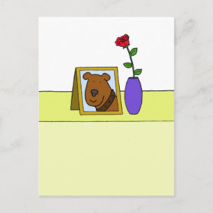 Loss Pet Dog Sympathy for Bereavement Postcard