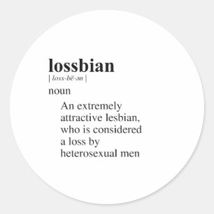 LOSSBIAN CLASSIC ROUND STICKER