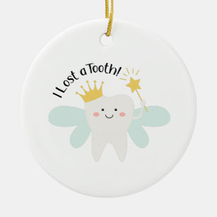 Lost A tooth Ceramic Tree Decoration