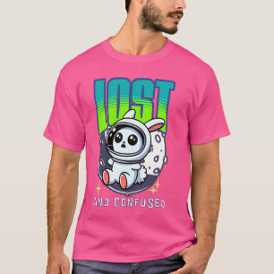 Lost and Confused Cute Astronaut Bunny Space T-Shirt