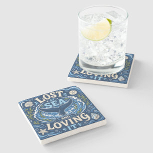 Lost At Sea And Loving It Stone Coaster
