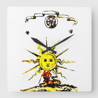 LOST BOOK OF NOSTRADAMUS SQUARE WALL CLOCK