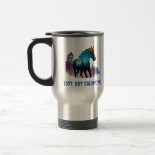Lost But Galloping - Nature-Inspired Horse Travel Mug