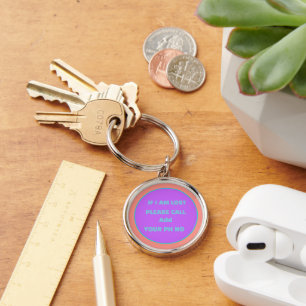 Lost Car Keys or Pet with Phone Number Key Ring