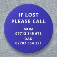 Lost Child Emergency ID Contact