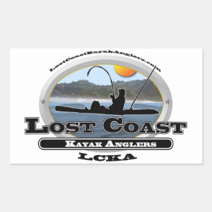 Lost Coast Kayak Angler Rectangular Sticker