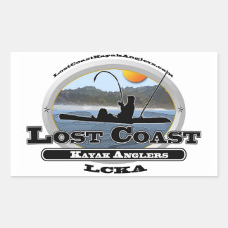 Lost Coast Kayak Angler Rectangular Sticker