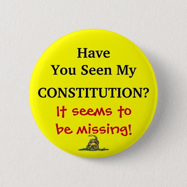Lost Constitution 6 Cm Round Badge (Front)