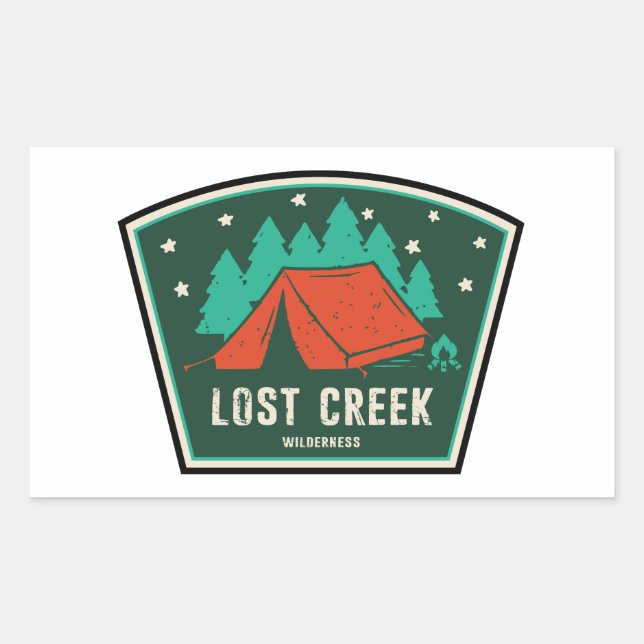 Lost Creek Wilderness Colorado Camping Rectangular Sticker (Front)