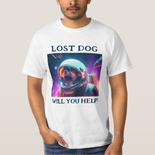 Lost Dog Customisable White T-Shirt