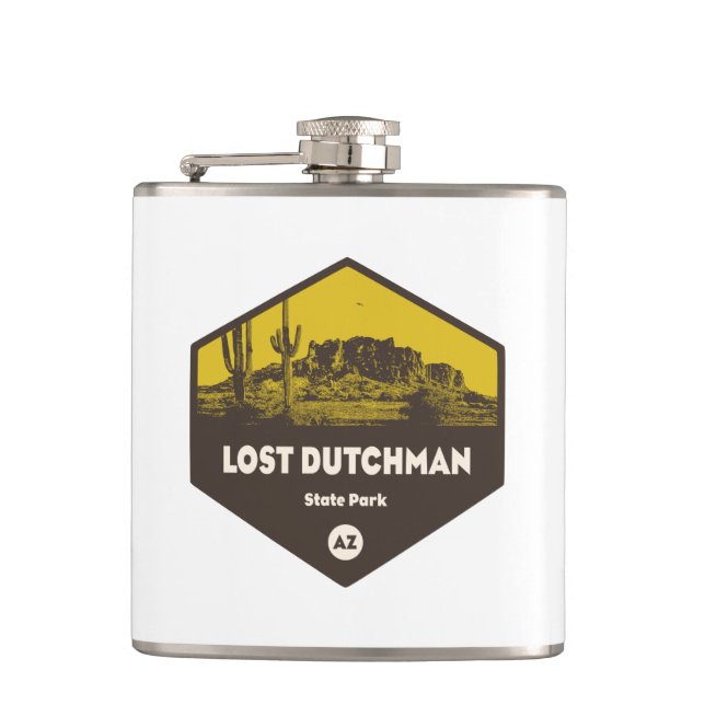 Lost Dutchman State Park Arizona Hip Flask (Front)