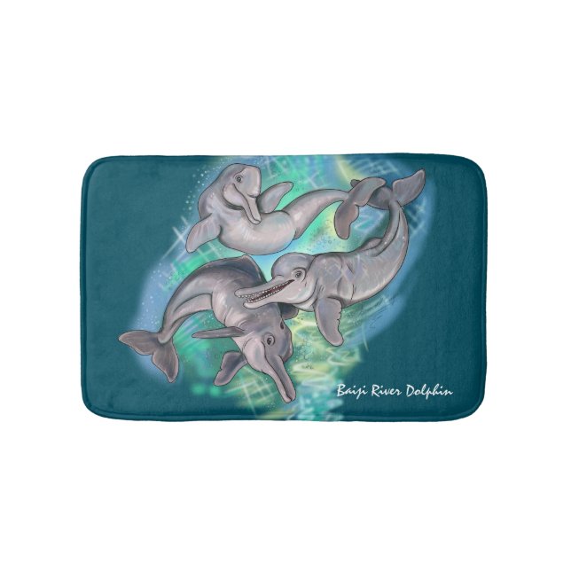 Lost Echos Baiji River Dolphin Bath Mat (Front)