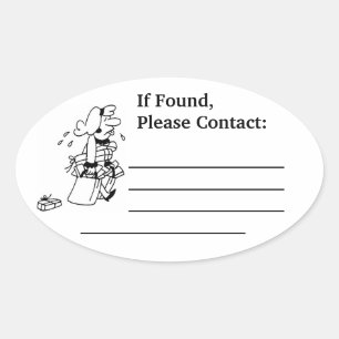 Lost & Found Oval Stickers