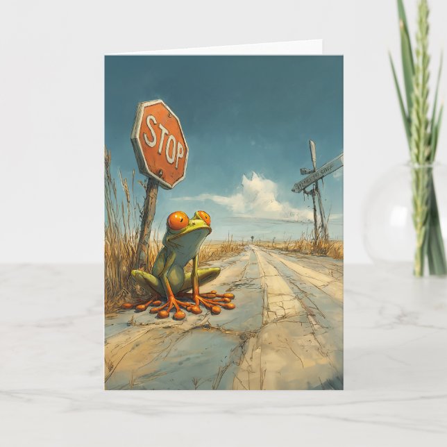 Lost Frog at Crossroads Card (Front)
