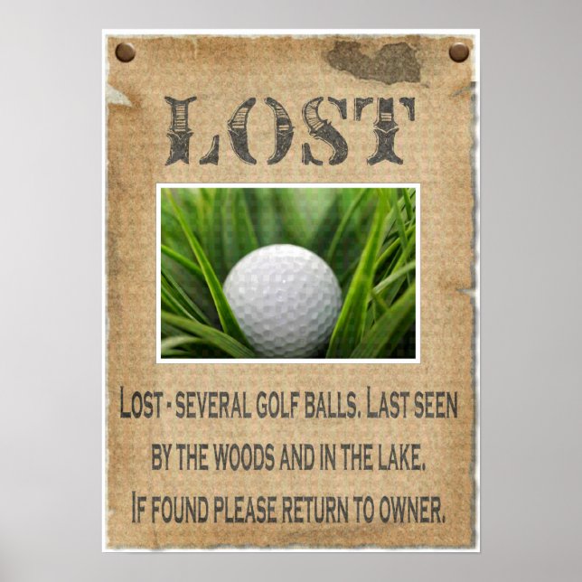 LOST - Golf Ball Poster (Front)